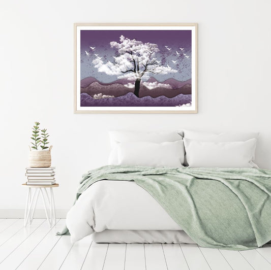 Mountains & Tree Vector Art Design Home Decor Premium Quality Poster Print Choose Your Sizes