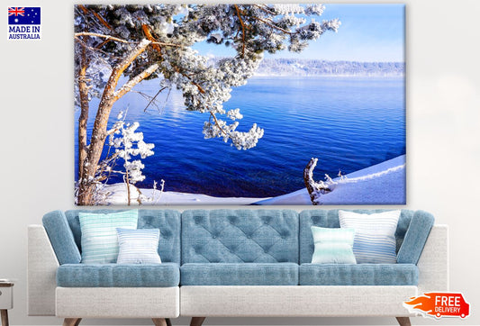 Lake & Forest Winter Scenery Photograph Print 100% Australian Made