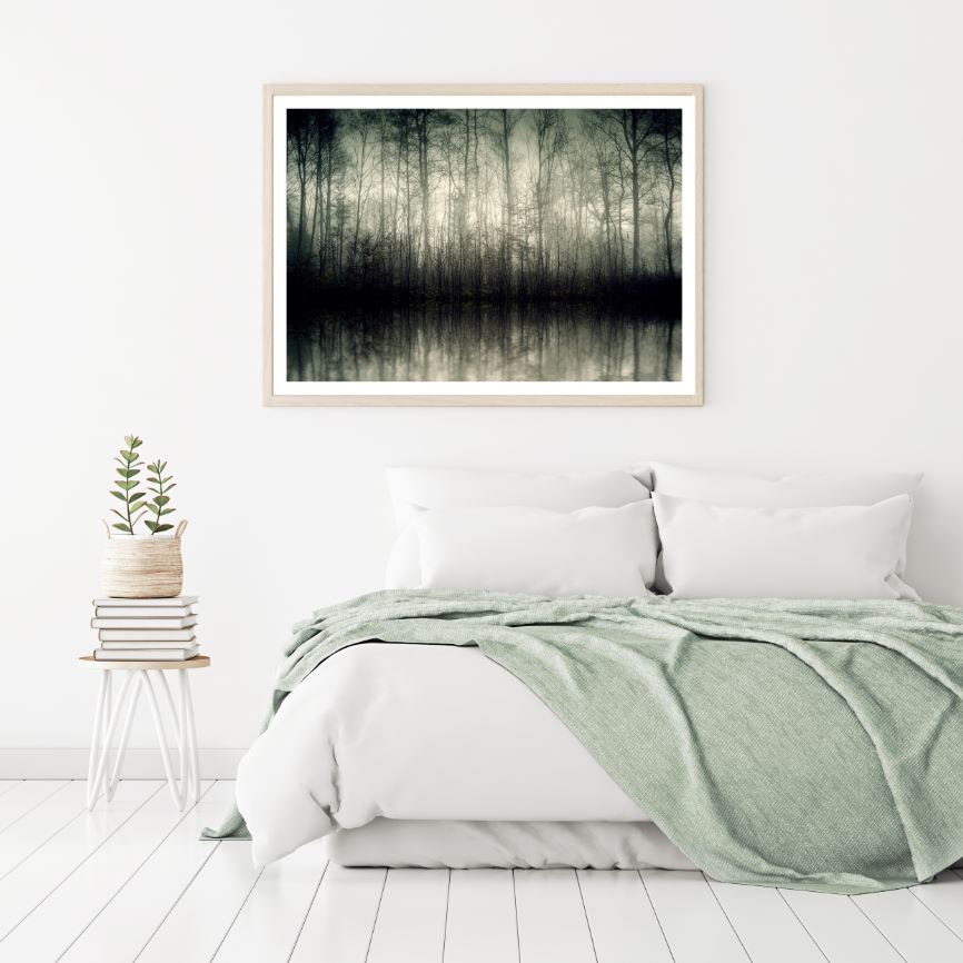 Misty Forest Scenery Photograph Home Decor Premium Quality Poster Print Choose Your Sizes