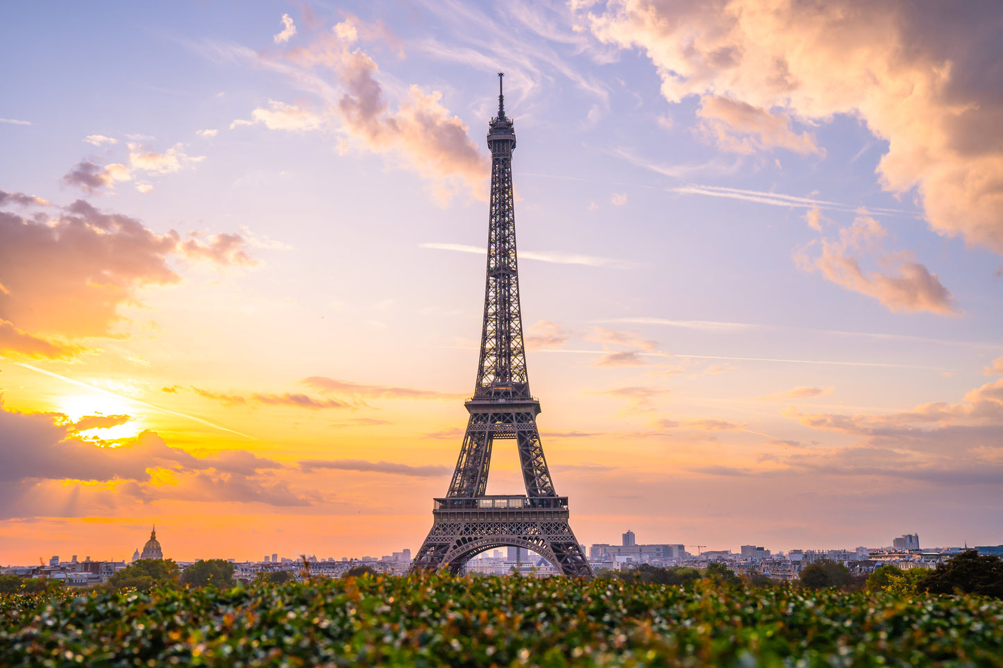 Eiffel Tower Sunset Photograph Home Decor Premium Quality Poster Print Choose Your Sizes