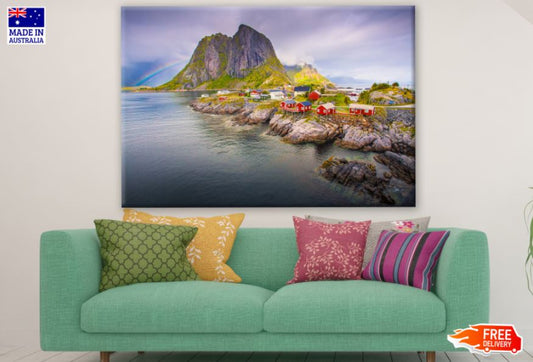 Norway Reine Village Scenery Photograph Print 100% Australian Made