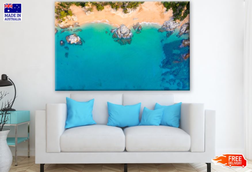 Sea Beach Aerial View Photograph Print 100% Australian Made
