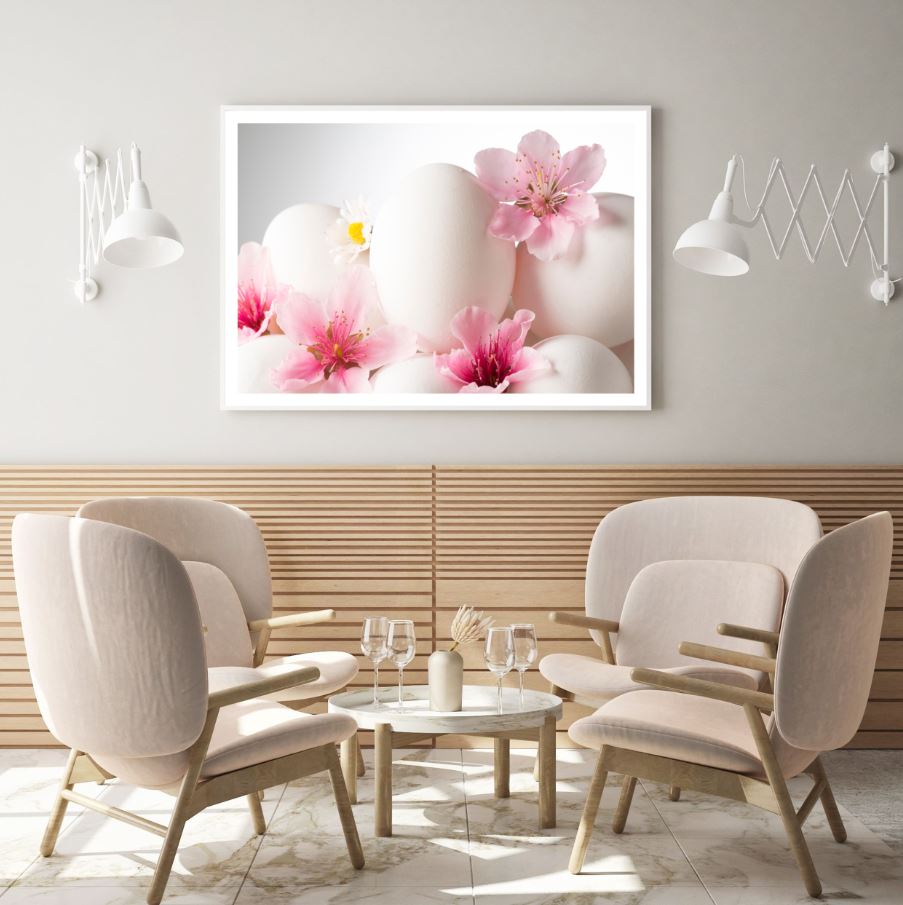 Blossom Trees & Eggs Photograph Home Decor Premium Quality Poster Print Choose Your Sizes