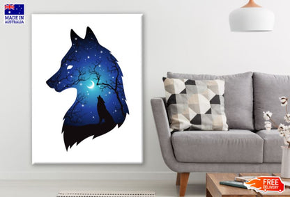 Abstract Wolf Portrait Design Print 100% Australian Made