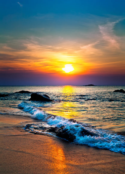 Sunset Sea Scenery Photograph Print 100% Australian Made