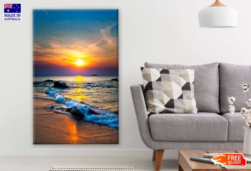 Sunset Sea Scenery Photograph Print 100% Australian Made