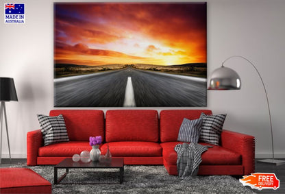 Road Sunset Scenery Photograph Print 100% Australian Made
