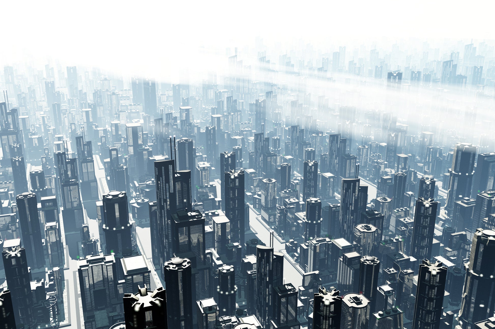 City Aerial View Photogaph Home Decor Premium Quality Poster Print Choose Your Sizes
