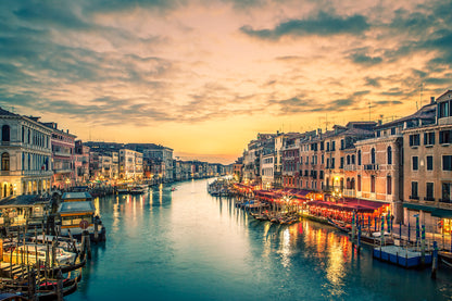 Buildings Near Canal Photograph Home Decor Premium Quality Poster Print Choose Your Sizes