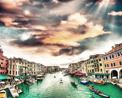 Buildings Near Canal Photograph Home Decor Premium Quality Poster Print Choose Your Sizes