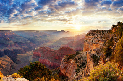 Sunset Over Mountains Scenery Photograph Home Decor Premium Quality Poster Print Choose Your Sizes