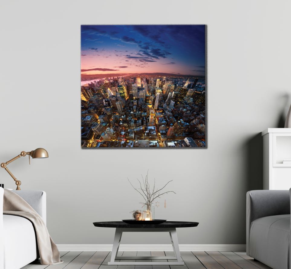 Square Canvas City Aerial View Photograph High Quality Print 100% Australian Made