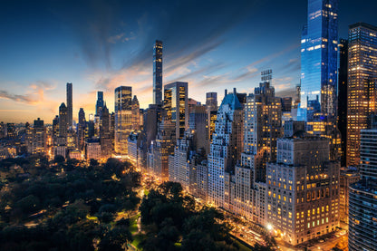 City Night Sky View Scenery Photograph Home Decor Premium Quality Poster Print Choose Your Sizes