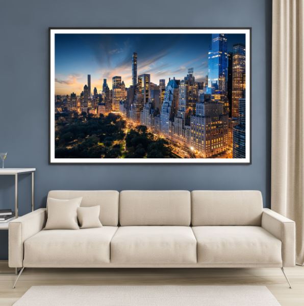 City Night Sky View Scenery Photograph Home Decor Premium Quality Poster Print Choose Your Sizes