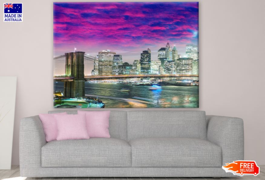 City Evening View Photograph Print 100% Australian Made