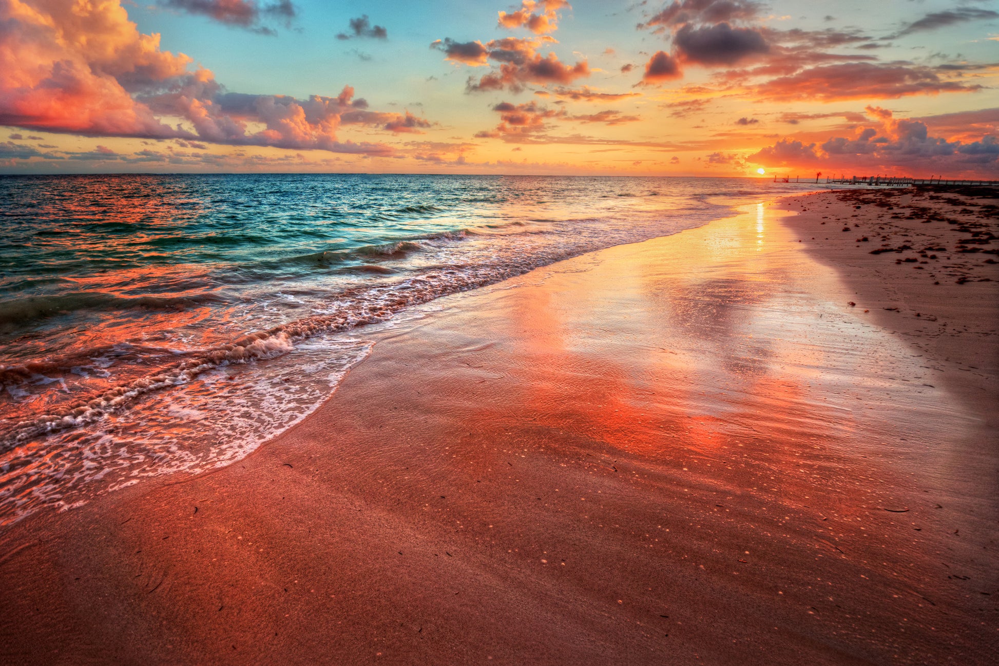 Stunning Sea Sunset Scenery Photograph Home Decor Premium Quality Poster Print Choose Your Sizes