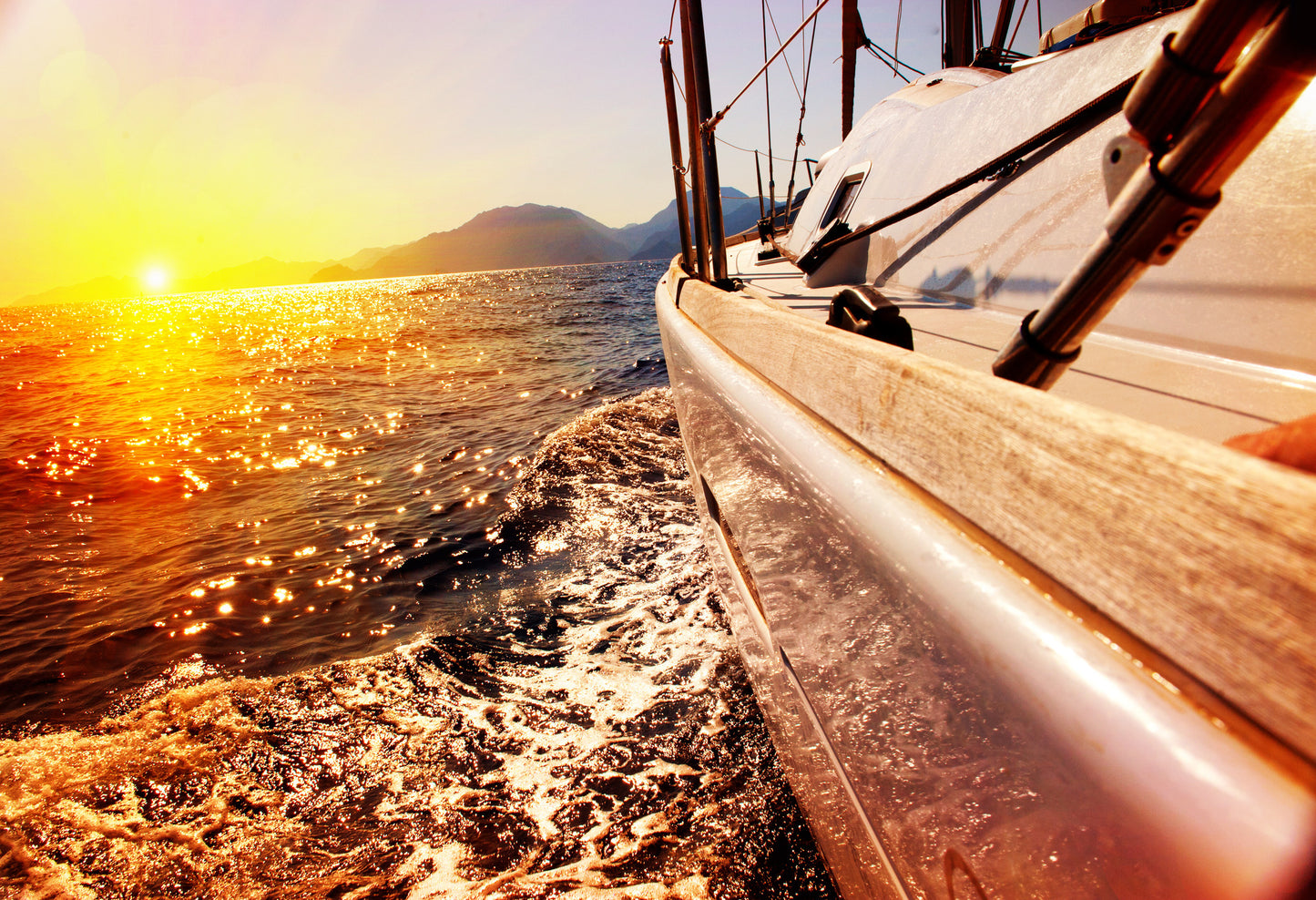 Boat & Sea Sunset Scenery Photograph Print 100% Australian Made