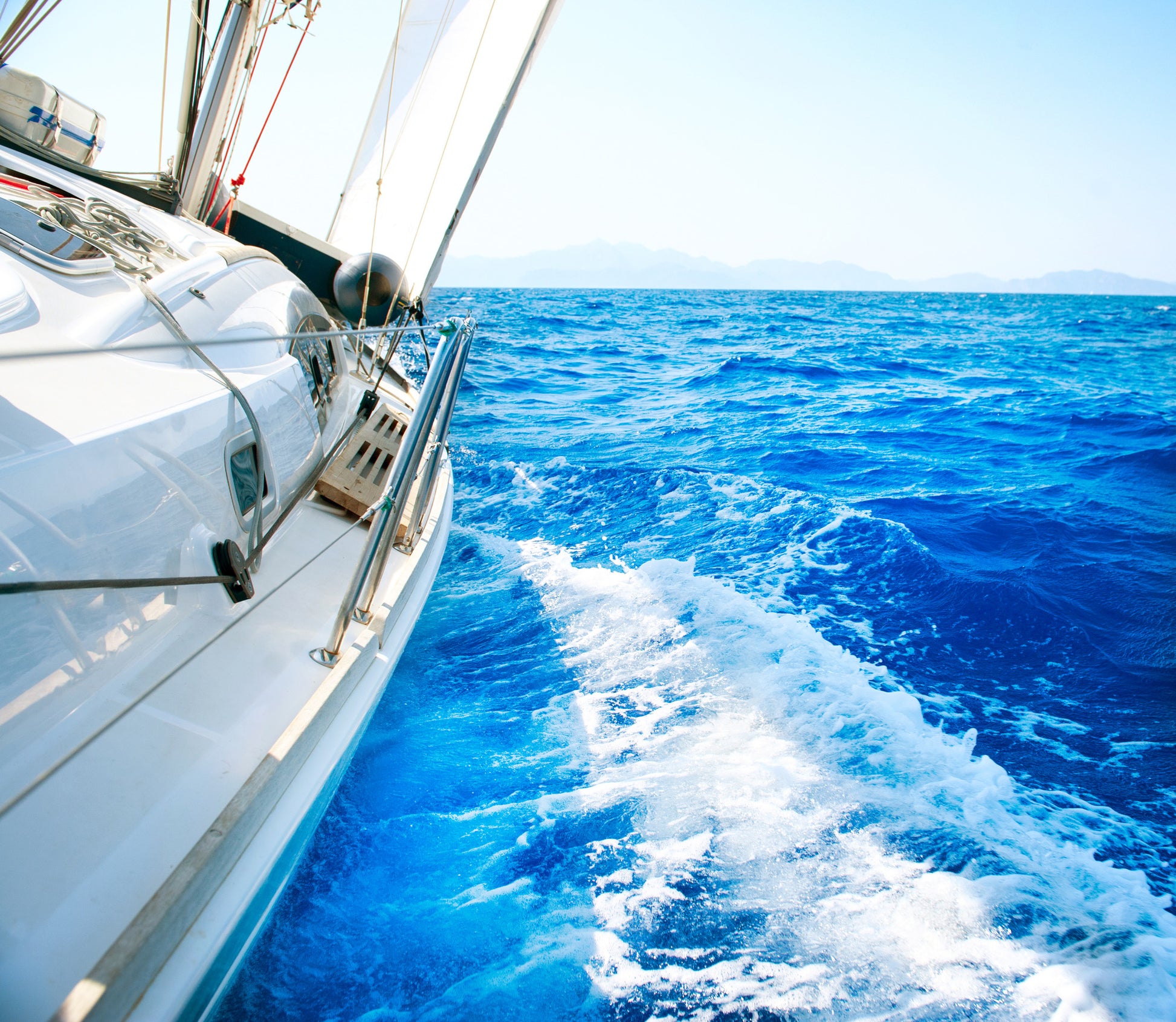Square Canvas Boat & Sea Photograph High Quality Print 100% Australian Made