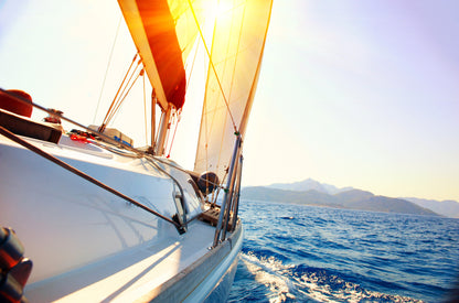 Boat & Sea Sunset Scenery Photograph Print 100% Australian Made