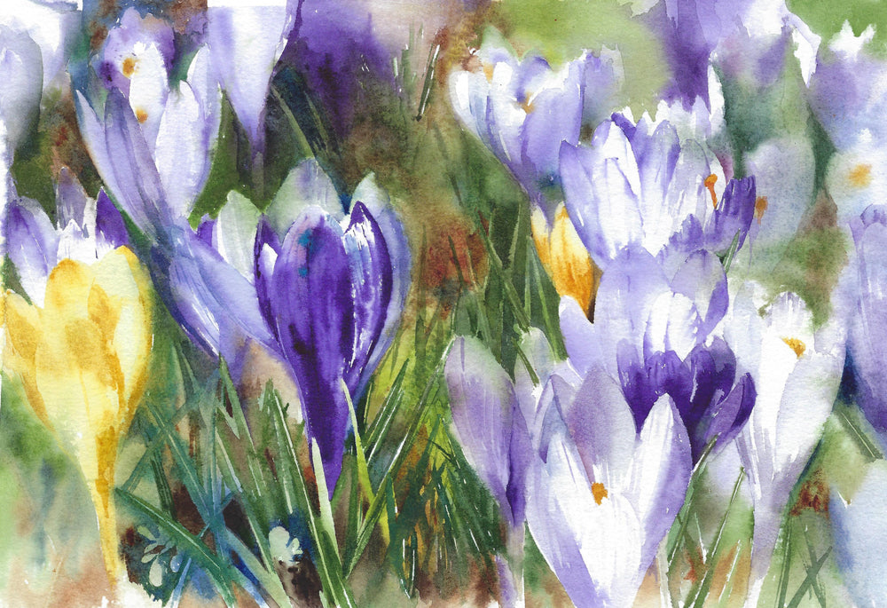 Colorful Flowers Watercolor Painting Print 100% Australian Made