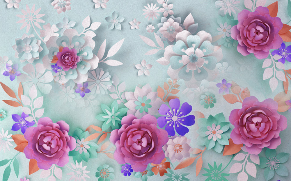 Colorful Flowers Abstract Design Print 100% Australian Made