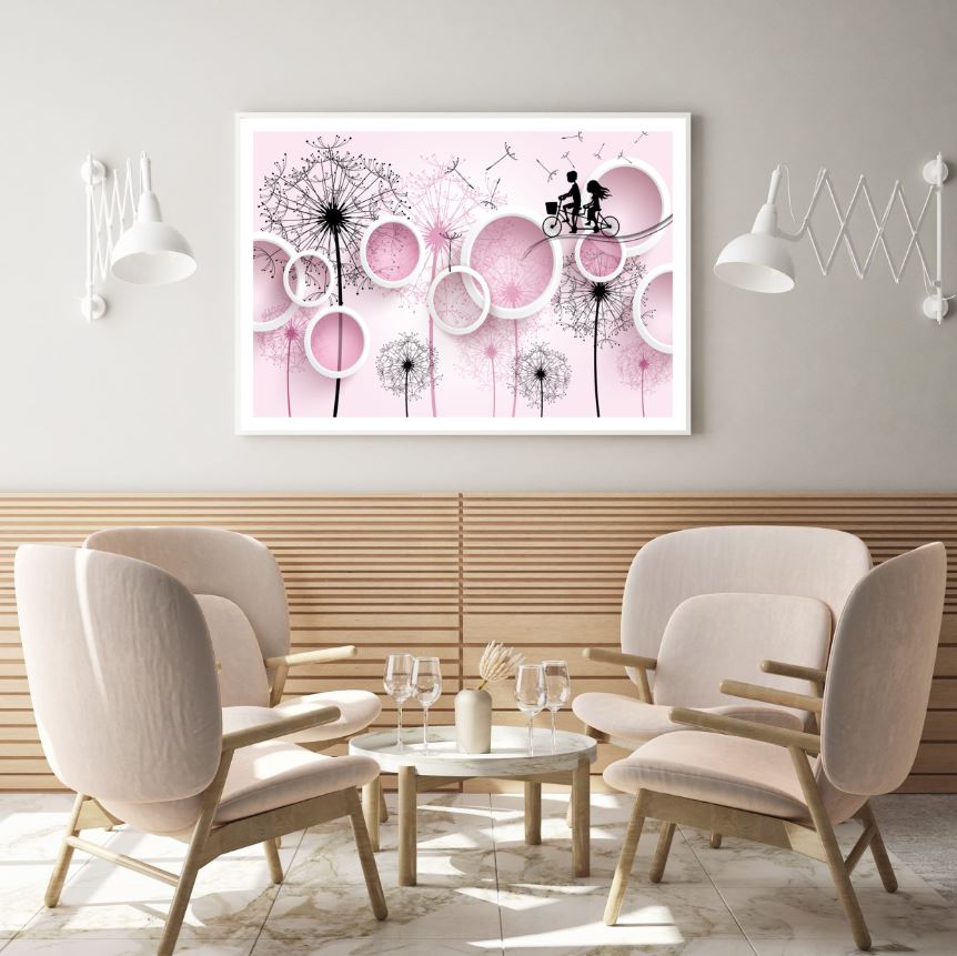 Dandelion Flowers 3D Vector Art Home Decor Premium Quality Poster Print Choose Your Sizes