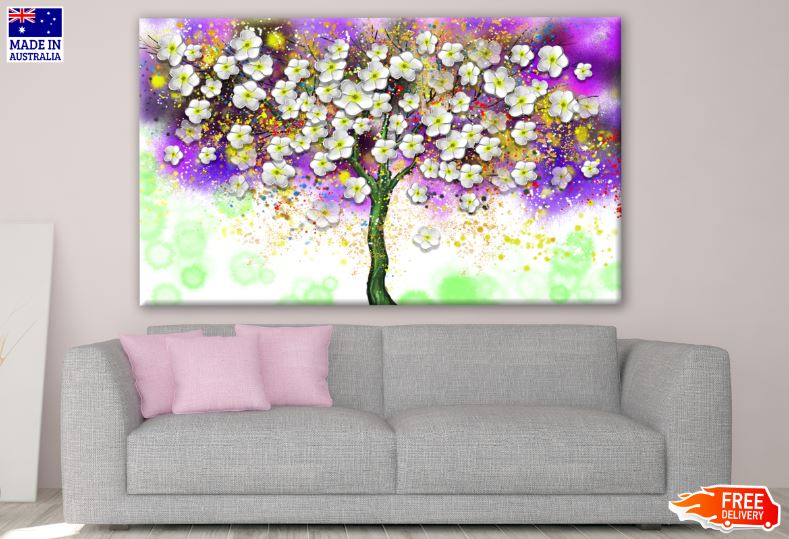 Flower Tree Abstract Design Print 100% Australian Made