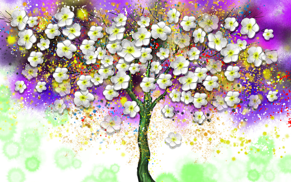 Flower Tree Abstract Design Print 100% Australian Made