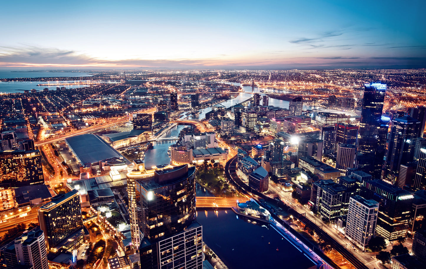 Night City Sky View Photograph Home Decor Premium Quality Poster Print Choose Your Sizes
