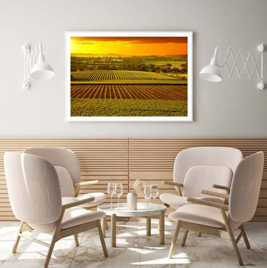 Paddy Fields Sunset Scenery View Home Decor Premium Quality Poster Print Choose Your Sizes