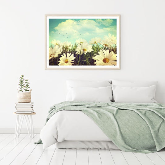 Flower Field Photograph Home Decor Premium Quality Poster Print Choose Your Sizes