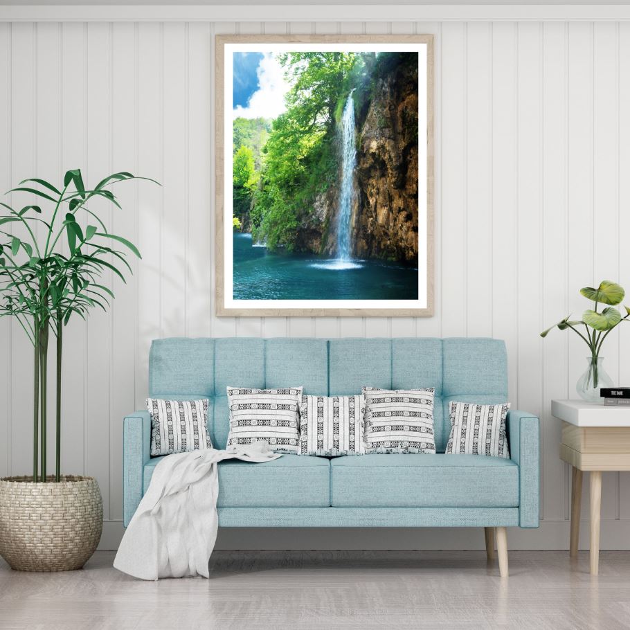 Waterfall Scenery View Photograph Home Decor Premium Quality Poster Print Choose Your Sizes