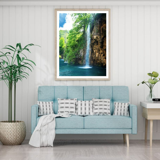 Waterfall Scenery View Photograph Home Decor Premium Quality Poster Print Choose Your Sizes