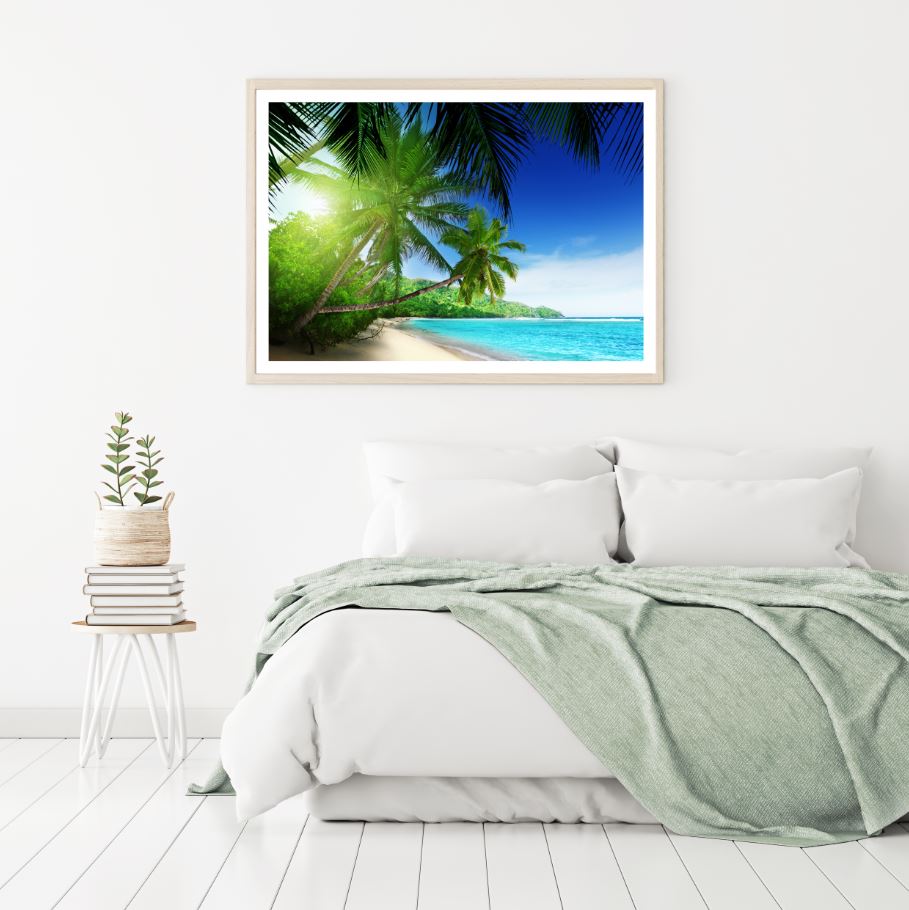 Palm Trees Near Sea Photograph Home Decor Premium Quality Poster Print Choose Your Sizes