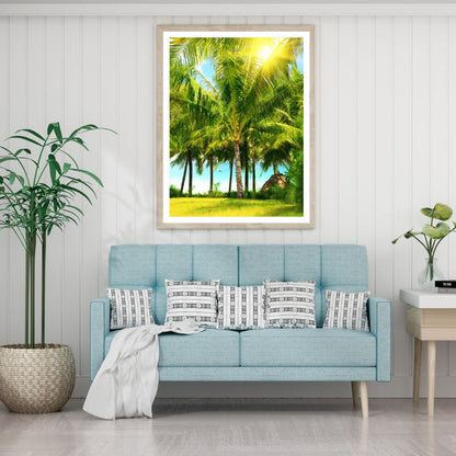 Palm Trees Near Sea Photograph Home Decor Premium Quality Poster Print Choose Your Sizes