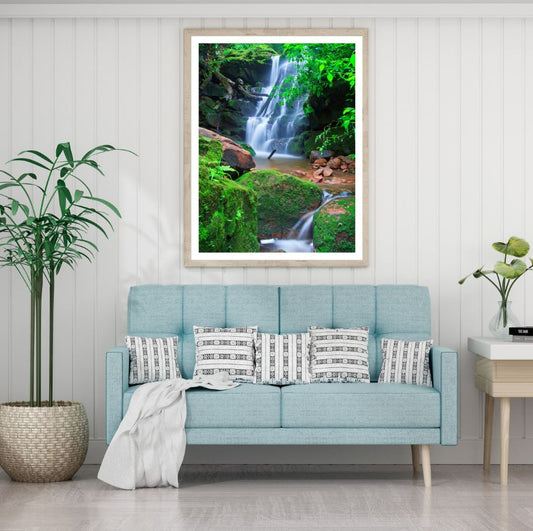Waterfall Scenery Photograph Home Decor Premium Quality Poster Print Choose Your Sizes