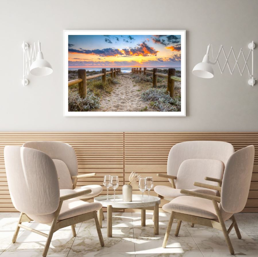 Sand Path To Sea Photograph Home Decor Premium Quality Poster Print Choose Your Sizes