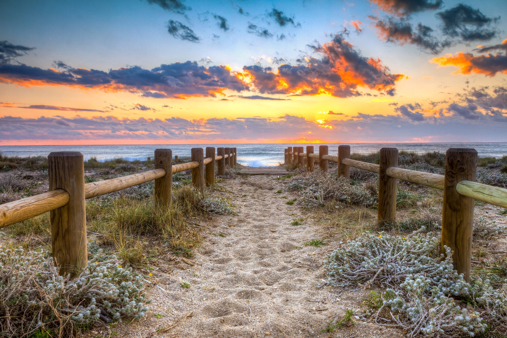Sand Path To Sea Photograph Home Decor Premium Quality Poster Print Choose Your Sizes