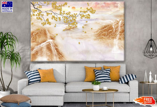 Nature Landscape View Watercolor Painting Print 100% Australian Made
