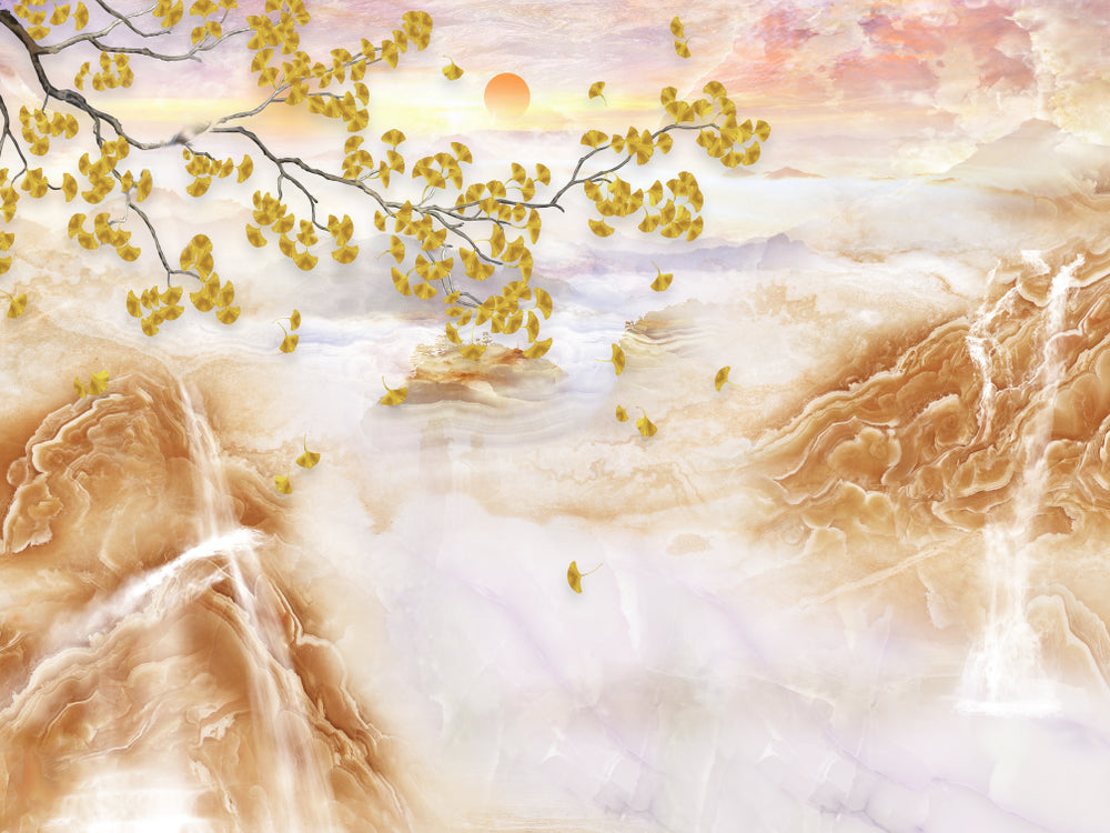 Nature Mountain View Painting Print 100% Australian Made