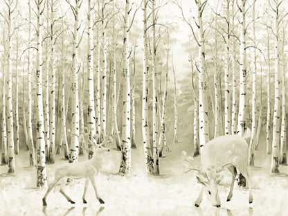 Reindeers & Forest 3D Design Home Decor Premium Quality Poster Print Choose Your Sizes