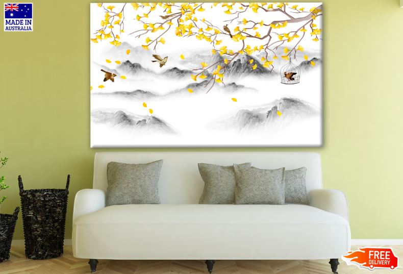 Nature Landscape View Watercolor Painting Print 100% Australian Made