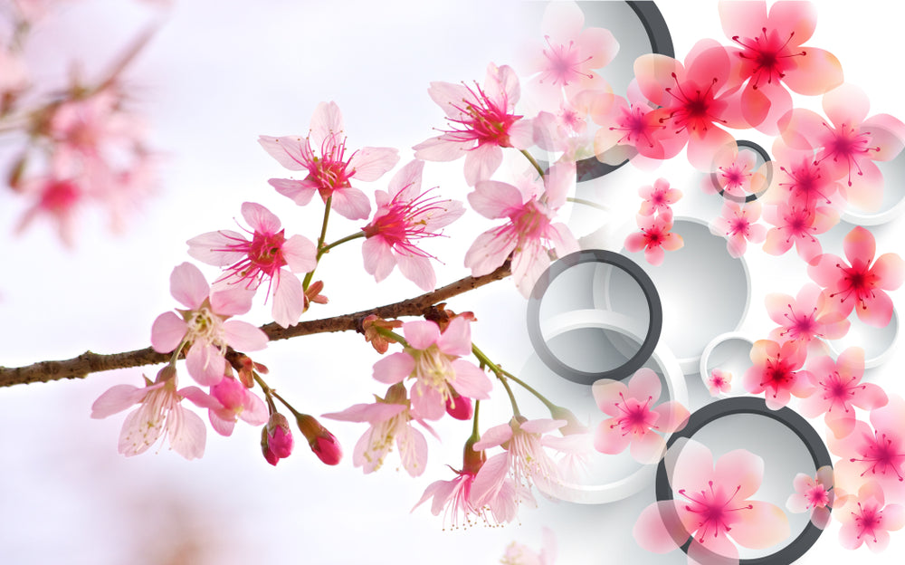 Flowers & Circles 3D Design Print 100% Australian Made