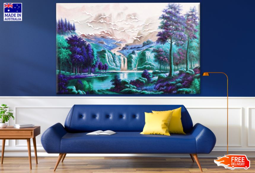 Nature Scenery Watercolor Painting Print 100% Australian Made
