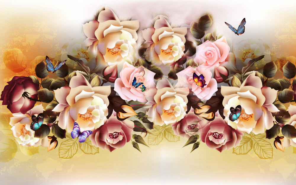 Colorful Flower Bunch Digital Painting Print 100% Australian Made
