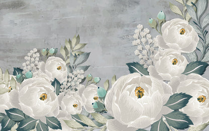 White Flowers Watercolor Painting Print 100% Australian Made
