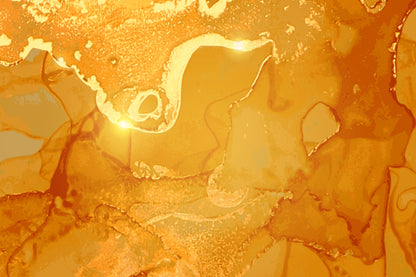 Orange & Gold Abstract Design Print 100% Australian Made