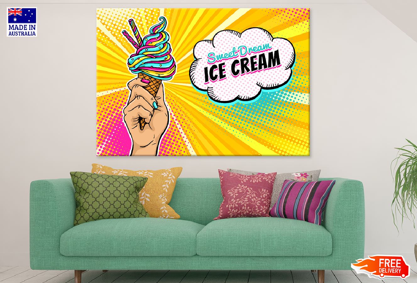 Sweet Dream Ice Cream Print 100% Australian Made