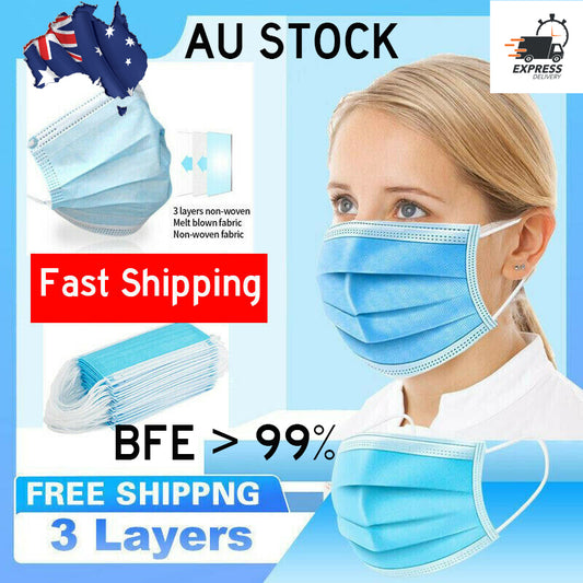 Face Mask Protective 3 Layer Mouth Masks Filter Ship In Stock Now AU