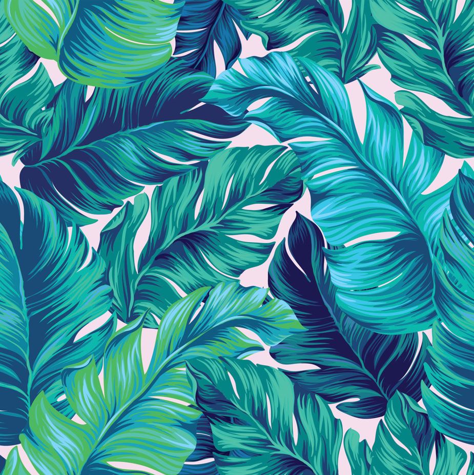 Square Canvas Vector Tropical Palm Leaves View High Quality Print 100% Australian Made